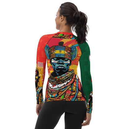 Afro Pop Women's Rash Guard