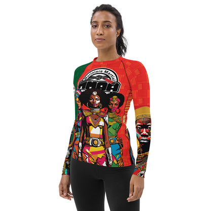 Afro Pop Women's Rash Guard